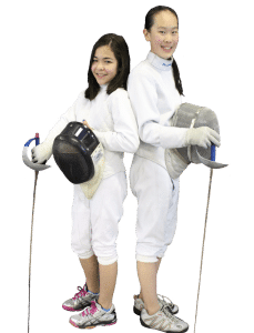 Fencing Two Kids Standing